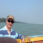 A tourist enjoying Barishal backwater tour in Bangladesh