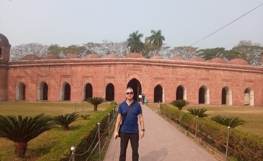 Visiting the 60 dome mosque world heritage site in Bangladesh